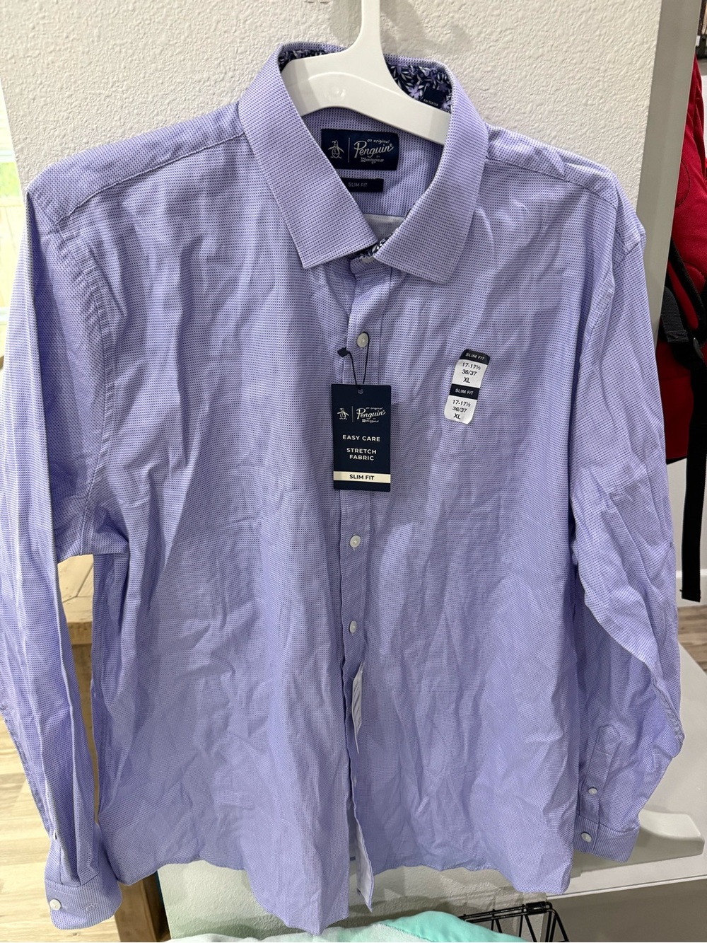 Original Penguin Slim Fit Light Purple Dress Shirt